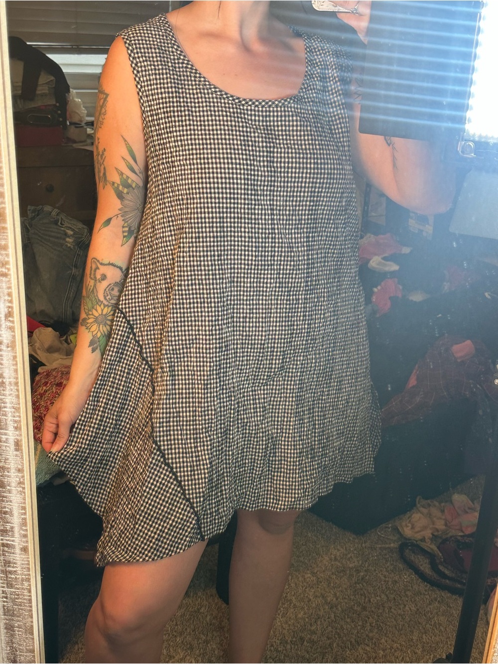 Soft Surroundings‎ Gingham Check Tunic Top